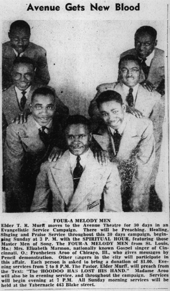 Four A Melody Men, Indianapolis Recorder, Feburary 6, 1954