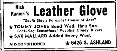 Sax Mallard at the Leather Glove, June 4, 1953