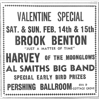 Al Smith at the Pershing Ballroom, February 1959