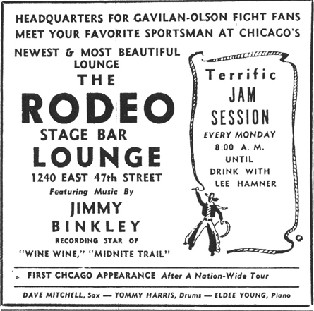 Jimmy Binkley at the Rodeo Bar, April 3, 1954, p. 25