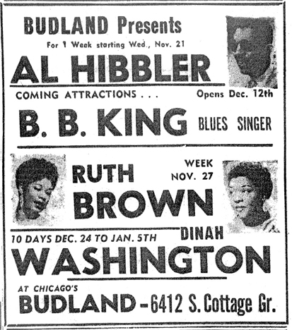 Budland headliners, November and December 1956