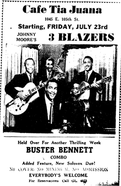Buster Bennett at the Tia Juana, Cleveland Call and Post, July 24, 1948