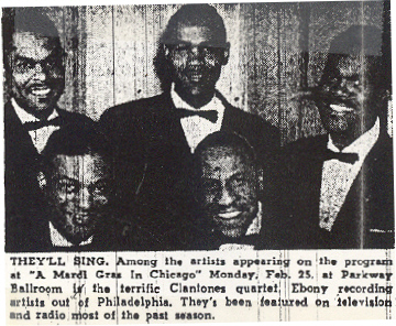The Clantones in the Chicago 
Defender, February 1952