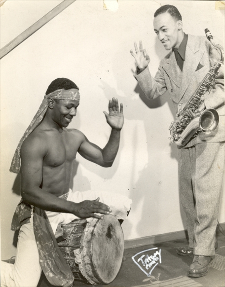 Claude and calypso drummer, date unknown