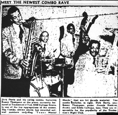 Dick Davis combo, January 25, 1947