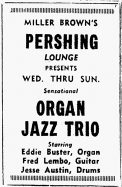 Eddie Buster at the Pershing Lounge in 1959