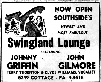 John Gilmore and Johnny Griffin at Swingland, 
December 21, 1957