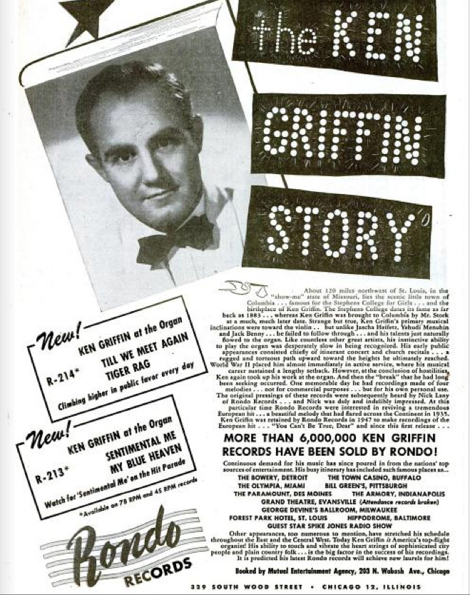 Giant Ken Griffin ad, January 21, 1950