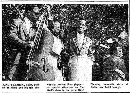 King Fleming at the Bud Billiken picnic, August 11, 1956