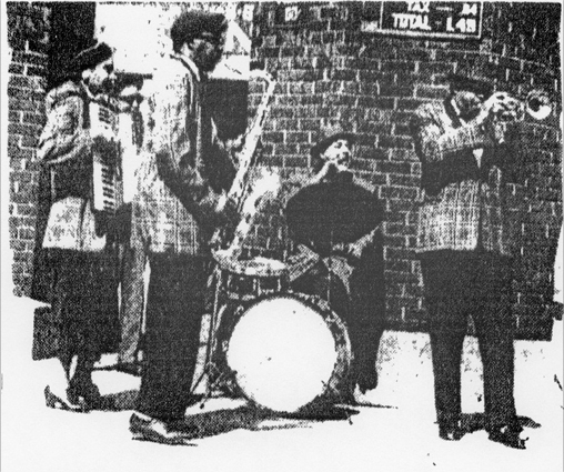 King Kolax quartet at Comiskey Park, April 1959