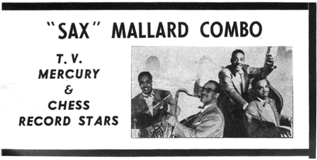 Sax Mallard and quartet, around 1953