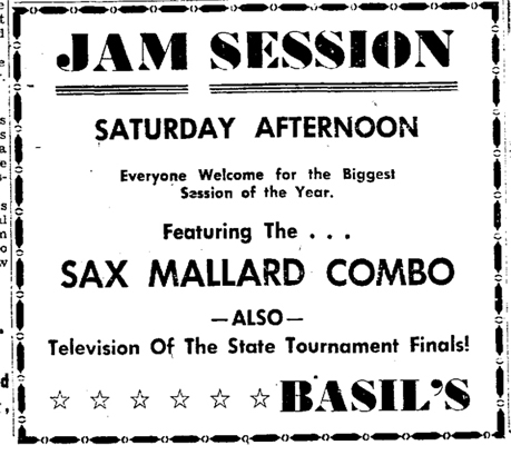 Sax Mallard in Kokomo, March 21, 1952