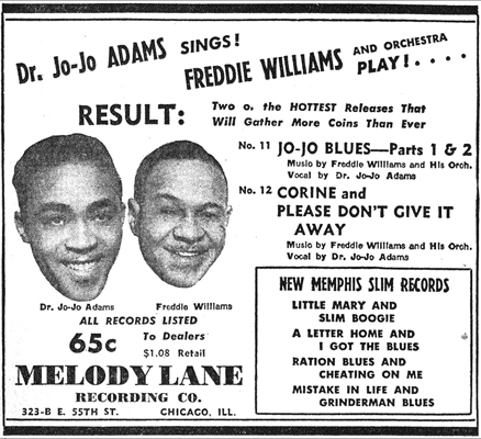 Melody Lane ad, Billboard, March 16, 1946
