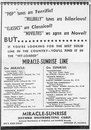 Ad for Miracle and Sunrise, June 19, 1948