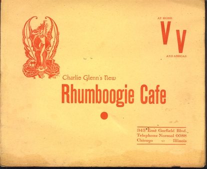 Advertising flyer from the New Rhumboogie Club