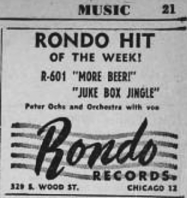 Ad in Billboard for Rondo 601, January 22, 1949