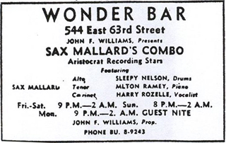 Sax Mallard ad, Defender, April 23, 1949