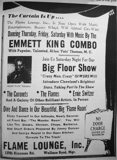 Fats Thomas ad in the Cleveland Call and Post, 1955