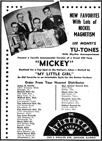 Lee Monti ad, Billboard, September 27, 1947