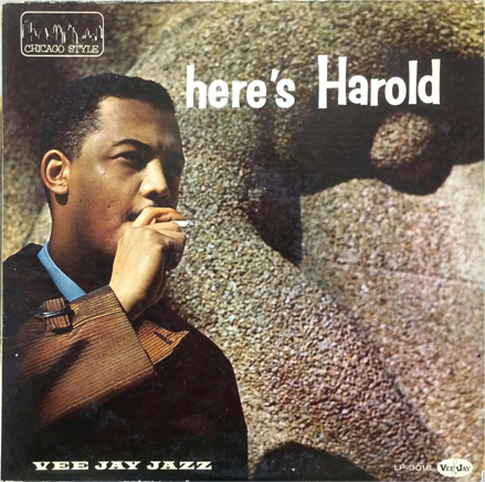 Harold Harris on the front cover of Vee-Jay LP 3018