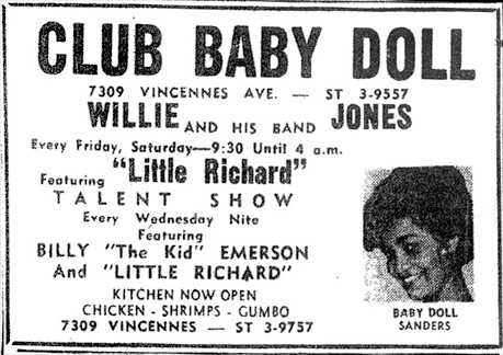 Willie Jones at Club Baby Doll, November 5, 1960