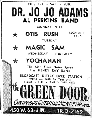 Yochanan at 
the Green Door in 1959